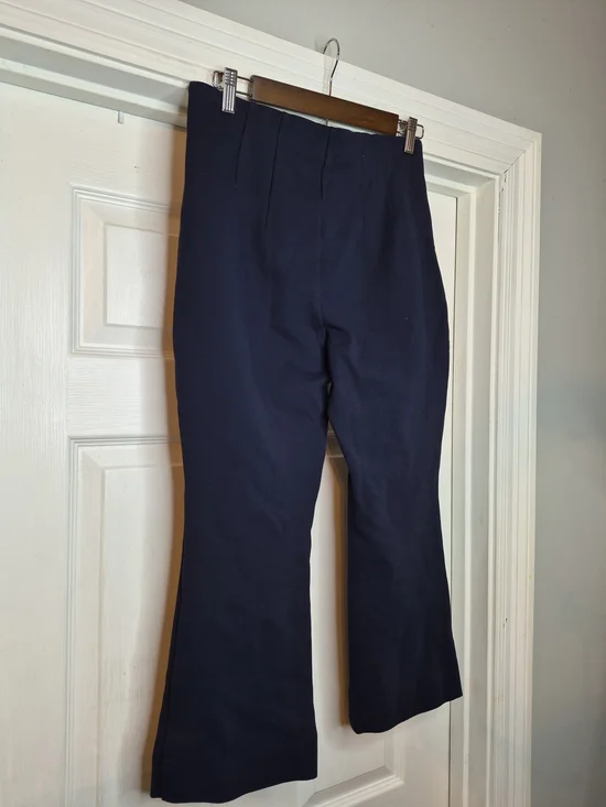 Banana Republic Navy Cropped Bootcut Pullon Pants Medium Petite - Picture 7 of 8